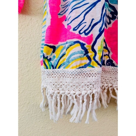 Lilly Pulitzer Alia Sea Beach Tunic Top Womens‎ Size S Bright Pink Resort Preppy - Picture 5 of 9